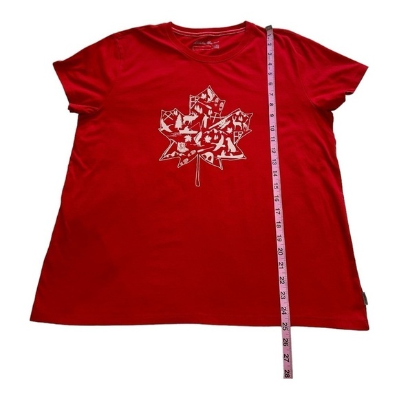 Eddie Bauer Maple Leaf T-Shirt Short Sleeve Crewneck Cotton Blend Tee Size XL - Picture 8 of 8